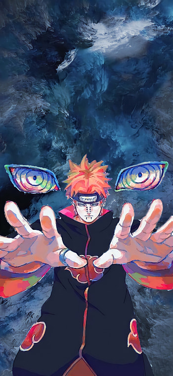 Paint, sasuke, electric blue, art, pain, Shippuden, akatsuki, Naruto, boruto, kakashi, anime HD phone wallpaper