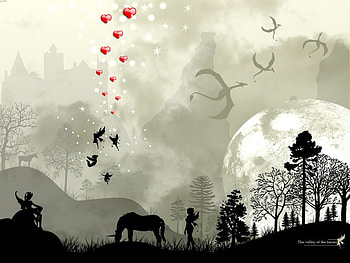 valley-of-the-faeries, fairy, abstract, fantasy, art, faeries HD wallpaper