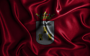 Albacete flag, , silk wavy flags, spanish cities, Day of Albacete, Flag of Albacete, fabric flags, 3D art, Albacete, cities of Spain, Albacete 3D flag HD wallpaper