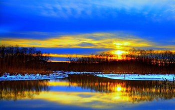 WINTER MORNING, winter, morning, lake, snow HD wallpaper