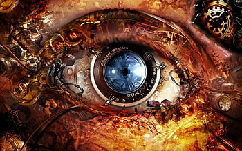 Steampunk Abstract Eyes - High Definition HD wallpaper