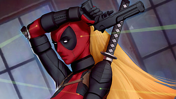 Lady Deadpool, deadpool, superheroes, artwork, digital-art, artstation HD wallpaper