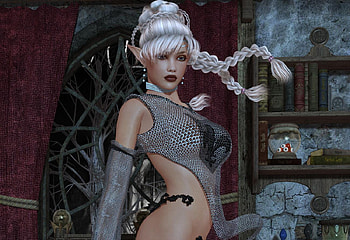 Elf, beautiful, fantasy, 3d HD wallpaper