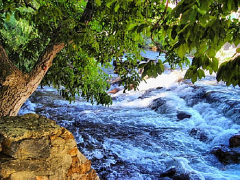blue-stream, blue, stream HD wallpaper