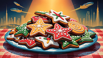 Holiday Cookie Galaxy: Festive Treats, holiday cookies, cookie, gingerbread HD wallpaper