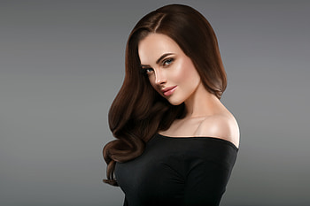 Brown Hair Girl In Black Dress , girls, black-dress HD wallpaper