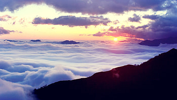 Horizon, Clouds HD wallpaper