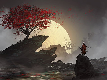Samurai, Fantasy, Warrior HD wallpaper