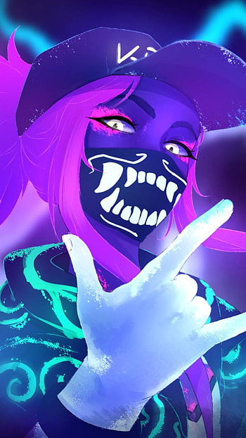 Neon Mask Akali — League of Legends | Akali Nightwave Art | Neon Shadow Akali, video game, Akali (League Of Legends), League Of Legends HD phone wallpaper