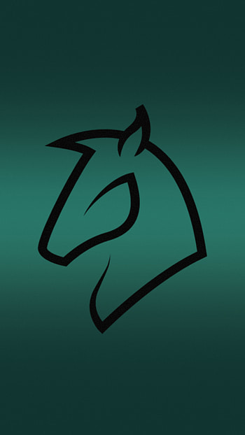 Horse, cavalo, verde, desenho HD phone wallpaper