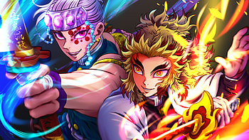 Kyojuro Rengoku Tengen Uzui Demon Slayer Kimetsu no Yaiba HD wallpaper