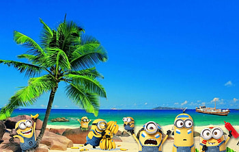 Summer Minions HD wallpaper