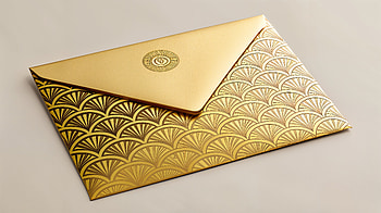 Elegant Letter in : A Touch of Golden Luxury, greeting card HD wallpaper