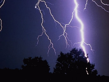 Untitled , night, lightning HD wallpaper