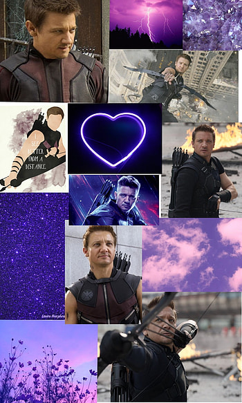 Hawkeye, Avenger, Purple, Flowers, Marvel HD phone wallpaper