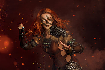 Aela, Skyrim, cosplay, girl model HD wallpaper