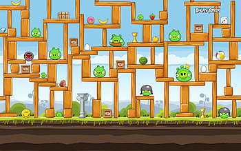 Angry Birds — Wooden Pig Fortress, video game, Angry Birds HD wallpaper