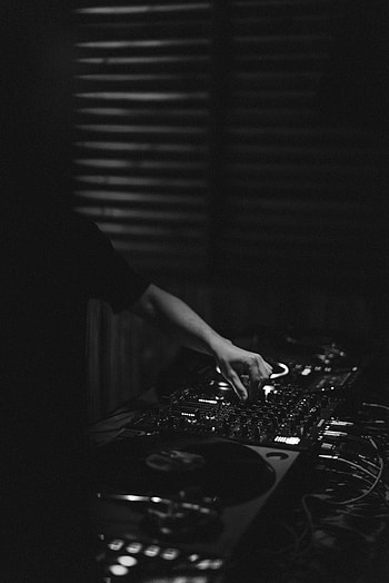 Music, Dark, Hand, Bw, Chb, Dj, Equipment, Apparatus HD phone wallpaper