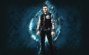 Fortnite Eddie Brock Skin, Fortnite, main characters, blue stone background, Eddie Brock, Fortnite skins, Eddie Brock Skin, Eddie Brock Fortnite, Fortnite characters HD wallpaper