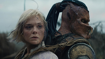 Predator: Badlands — Young Heroine & Predator, Movie, Elle Fanning HD wallpaper