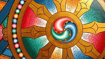 Preview dharma, wheel, chakra, buddhism HD wallpaper