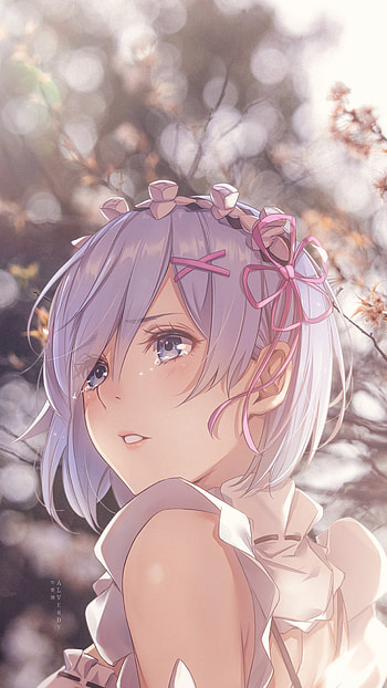 Rem, re-zero, anime-aesthetic, anime-, anime-x-reality, anime HD phone wallpaper