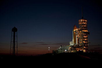 Universe, Night, Rocket, Cosmodrome, Launch Pad HD wallpaper