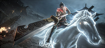 Naraka: Bladepoint Warrior with Sword, video game, Naraka: Bladepoint, sword HD wallpaper