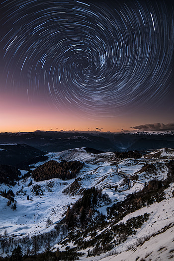 Nature, Mountains, Night, Italy, Vertex, Top, Starry Sky, Dolomites HD phone wallpaper