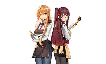 Cooking, anime girls, girls frontline HD wallpaper