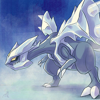 Kyurem White, Legendary Pokemon, Fanart , Artistic drawing HD phone wallpaper