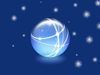 Glass Sphere and stars, blue, sphere, glass, stars HD wallpaper