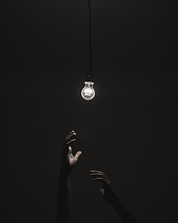 Dark, Hands, Illumination, Lighting, Light Bulb HD phone wallpaper