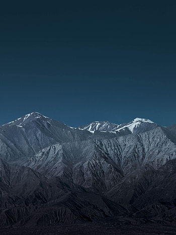 Landscape, Nature, Night, Snow, Mountain, Vertex, Top HD phone wallpaper