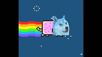 Nyan Space Doge HD wallpaper