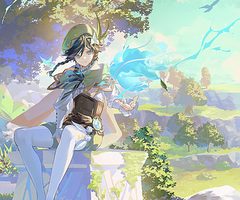Venti - Genshin Impact, Venti (Genshin Impact), video game, Genshin Impact HD wallpaper