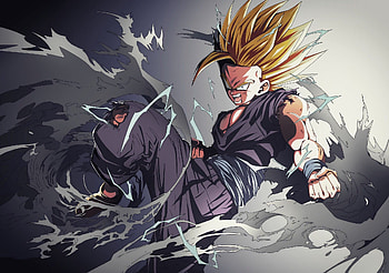 Anime character, Gohan, Super Saiyan 2 form, Dragon Ball series HD wallpaper