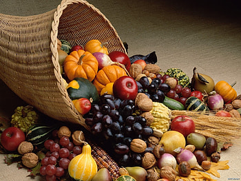 Grapes, Fruits, Food, Apples, Pears, Pumpkin HD wallpaper
