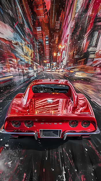 Crazy ride, Chevrolet Corvette, corvette stingray, night HD phone wallpaper
