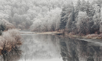 Lake Winter, Lake, Winter, water, Snow HD wallpaper