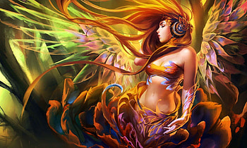 Red Haired Beauty, colors, girl, digital, art HD wallpaper