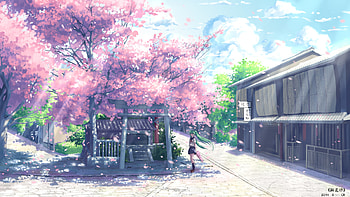 Vocaloid, Hatsune Miku, Anime, Cherry Blossom, School Uniform / and Mobile Backgrounds HD wallpaper