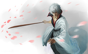 Gintama, anime, samurai, cool, warrior HD wallpaper