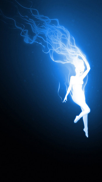 Blue fire woman Nexus 5 HD phone wallpaper