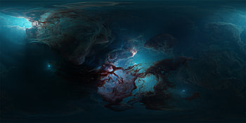 Nebula, tim barton, blue, fantasy, space, cosmos HD wallpaper