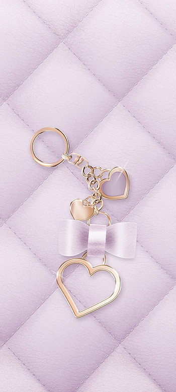 Cute keyring Bag, Heart, magenta, Pink, Luxury, Ribbon, Love, Premium HD phone wallpaper