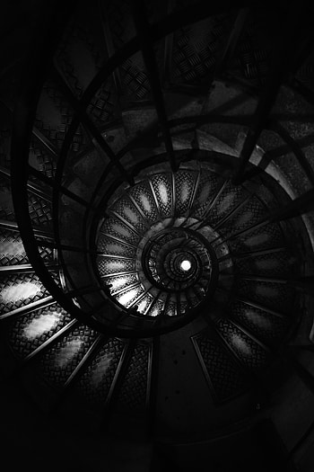 Architecture, Dark, Design, Construction, Bw, Chb, Ladder, Stairs, Spiral HD phone wallpaper