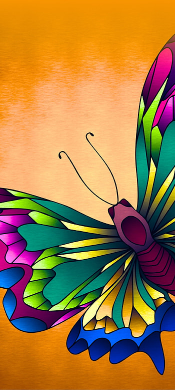 Butterfly Diamond Joy, art, petal, colorful HD phone wallpaper