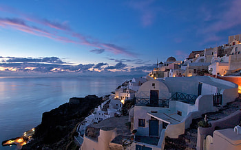 Cities, Sea, Night, Building HD wallpaper