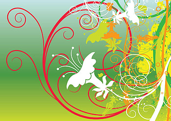 FLORAL SUMMER, floral, summer, vector, green HD wallpaper